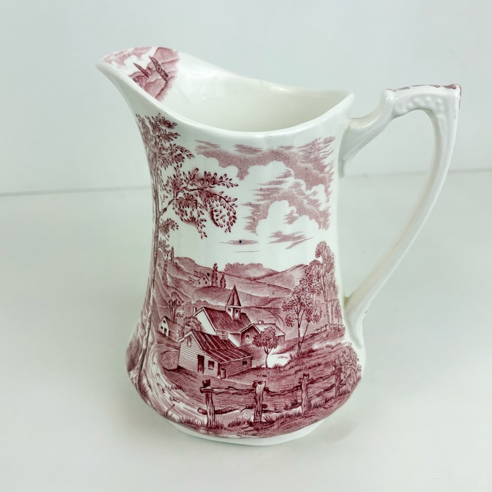 Alfred Meakin Reverie Staffordshire England Hand Engraved Under Glaze Pitcher